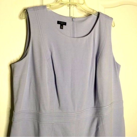 Talbots Lilac/light blue Sleeveless Back Zip Scoop Neck - Picture 2 of 5